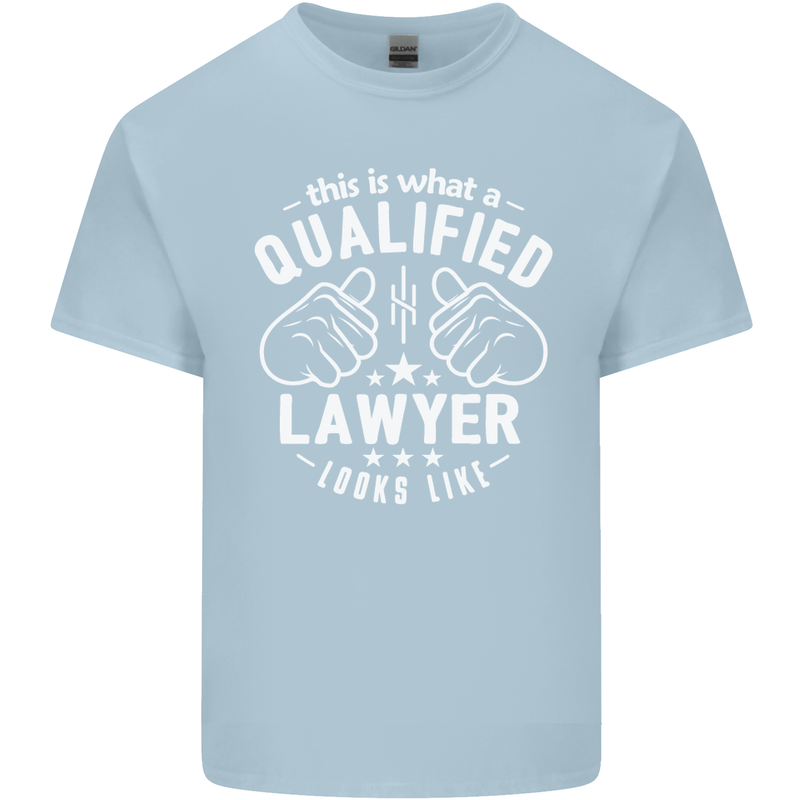 This Is What a Qualified Lawyer Looks Like Mens Cotton T-Shirt Tee Top Light Blue