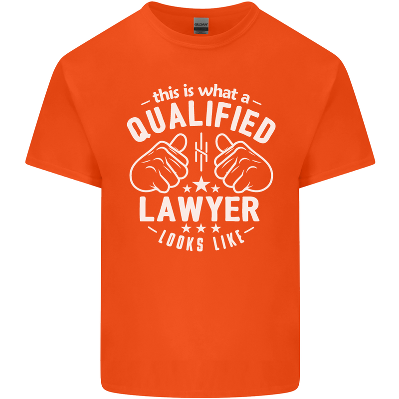 This Is What a Qualified Lawyer Looks Like Mens Cotton T-Shirt Tee Top Orange