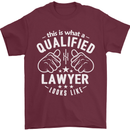 This Is What a Qualified Lawyer Looks Like Mens T-Shirt Cotton Gildan Maroon