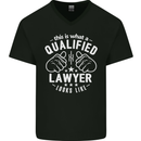 This Is What a Qualified Lawyer Looks Like Mens V-Neck Cotton T-Shirt Black
