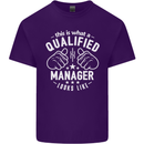 This Is What a Qualified Manager Looks Like Mens Cotton T-Shirt Tee Top Purple