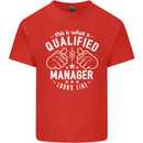 This Is What a Qualified Manager Looks Like Mens Cotton T-Shirt Tee Top Red