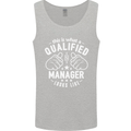 This Is What a Qualified Manager Looks Like Mens Vest Tank Top Sports Grey