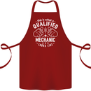 This Is What a Qualified Mechanic Looks Like Cotton Apron 100% Organic Maroon