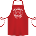 This Is What a Qualified Mechanic Looks Like Cotton Apron 100% Organic Red