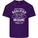 This Is What a Qualified Mechanic Looks Like Mens Cotton T-Shirt Tee Top Purple