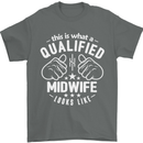 This Is What a Qualified Midwife Looks Like Mens T-Shirt Cotton Gildan Charcoal