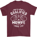 This Is What a Qualified Midwife Looks Like Mens T-Shirt Cotton Gildan Maroon