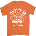 This Is What a Qualified Midwife Looks Like Mens T-Shirt Cotton Gildan Orange