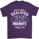 This Is What a Qualified Midwife Looks Like Mens T-Shirt Cotton Gildan Purple