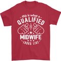 This Is What a Qualified Midwife Looks Like Mens T-Shirt Cotton Gildan Red
