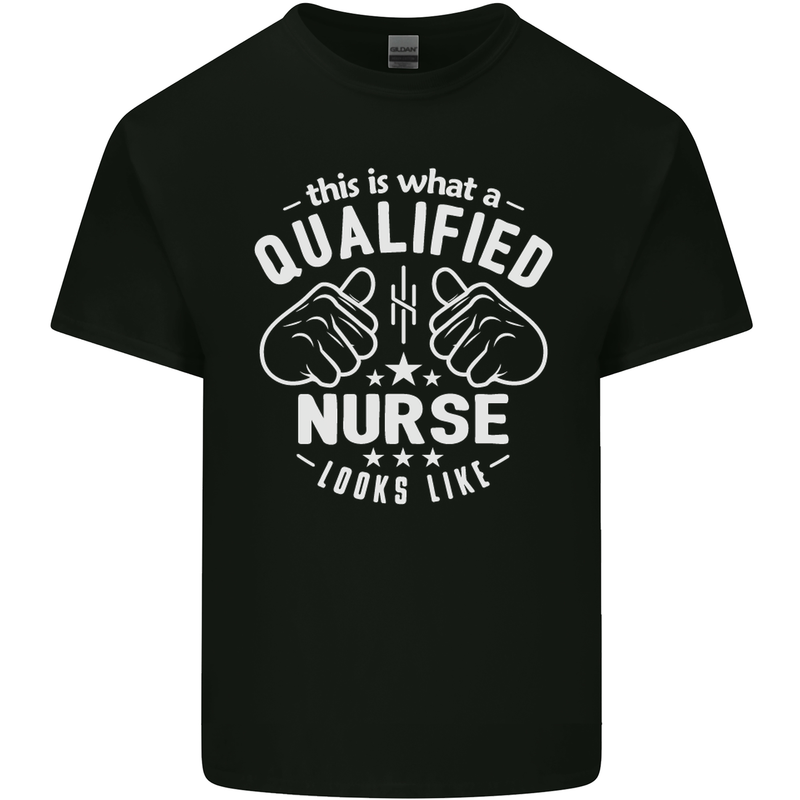 This Is What a Qualified Nurse Looks Like Mens Cotton T-Shirt Tee Top Black