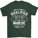 This Is What a Qualified Nurse Looks Like Mens T-Shirt Cotton Gildan Forest Green