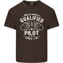 This Is What a Qualified Pilot Looks Like Mens Cotton T-Shirt Tee Top Dark Chocolate