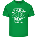 This Is What a Qualified Pilot Looks Like Mens Cotton T-Shirt Tee Top Irish Green