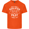 This Is What a Qualified Pilot Looks Like Mens Cotton T-Shirt Tee Top Orange