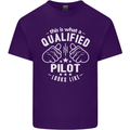 This Is What a Qualified Pilot Looks Like Mens Cotton T-Shirt Tee Top Purple