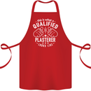 This Is What a Qualified Plasterer Cotton Apron 100% Organic Red