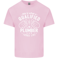 This Is What a Qualified Plumber Looks Like Mens Cotton T-Shirt Tee Top Light Pink