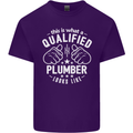 This Is What a Qualified Plumber Looks Like Mens Cotton T-Shirt Tee Top Purple