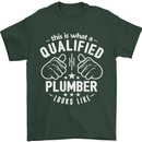 This Is What a Qualified Plumber Looks Like Mens T-Shirt Cotton Gildan Forest Green