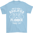 This Is What a Qualified Plumber Looks Like Mens T-Shirt Cotton Gildan Light Blue