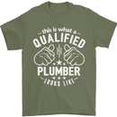 This Is What a Qualified Plumber Looks Like Mens T-Shirt Cotton Gildan Military Green
