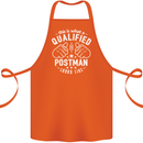 This Is What a Qualified Postman Looks Like Cotton Apron 100% Organic Orange