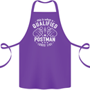 This Is What a Qualified Postman Looks Like Cotton Apron 100% Organic Purple