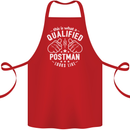 This Is What a Qualified Postman Looks Like Cotton Apron 100% Organic Red