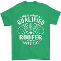 This Is What a Qualified Roofer Looks Like Mens T-Shirt Cotton Gildan Irish Green
