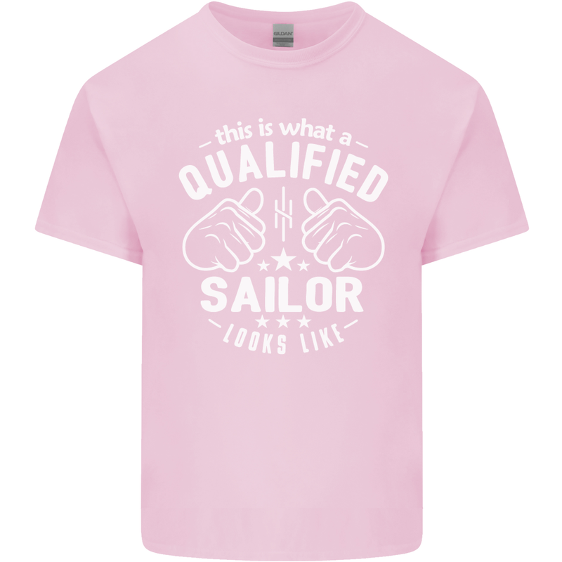 This Is What a Qualified Sailor Looks Like Mens Cotton T-Shirt Tee Top Light Pink