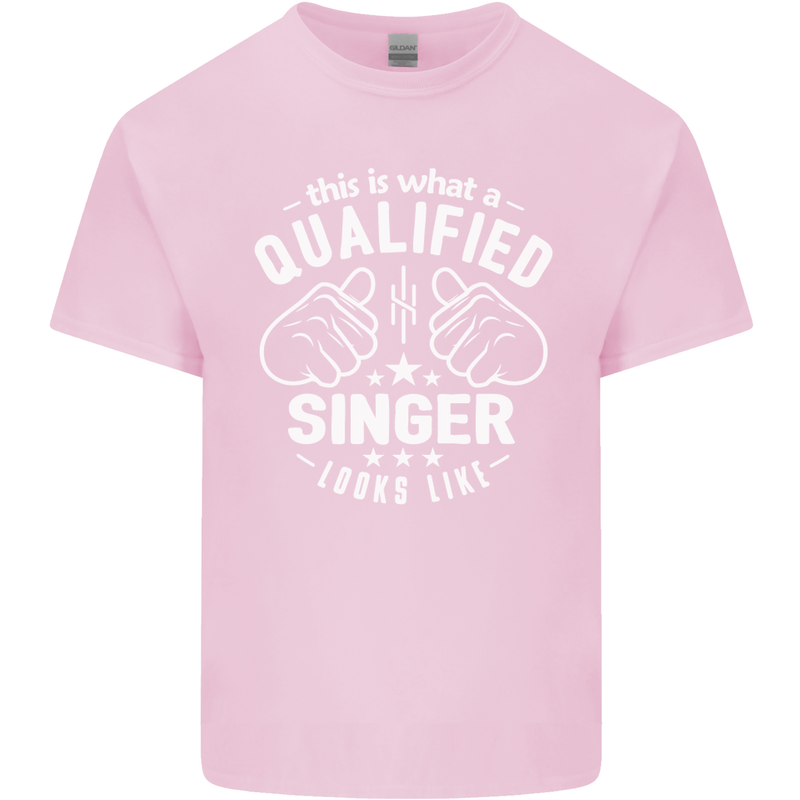 This Is What a Qualified Singer Looks Like Mens Cotton T-Shirt Tee Top Light Pink