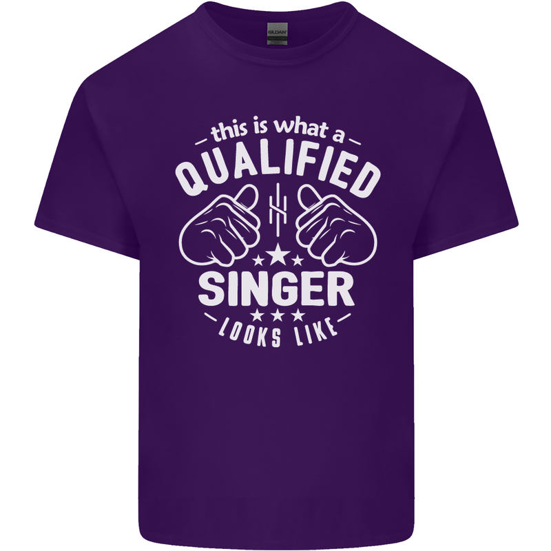 This Is What a Qualified Singer Looks Like Mens Cotton T-Shirt Tee Top Purple