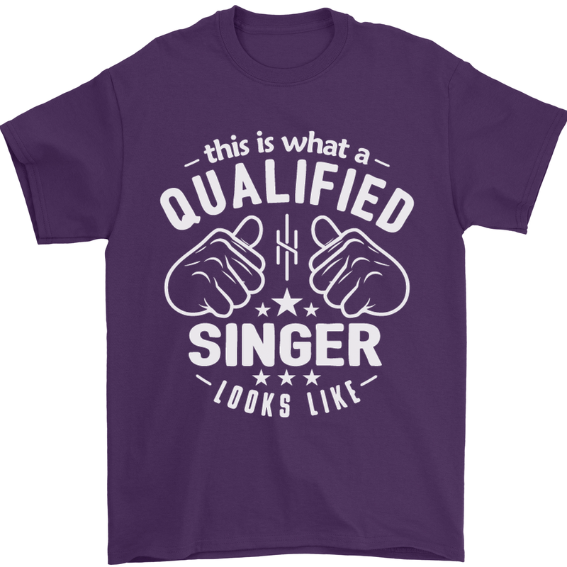 This Is What a Qualified Singer Looks Like Mens T-Shirt Cotton Gildan Purple