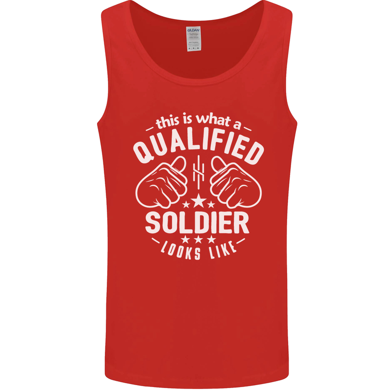 This Is What a Qualified Soldier Looks Like Mens Vest Tank Top Red