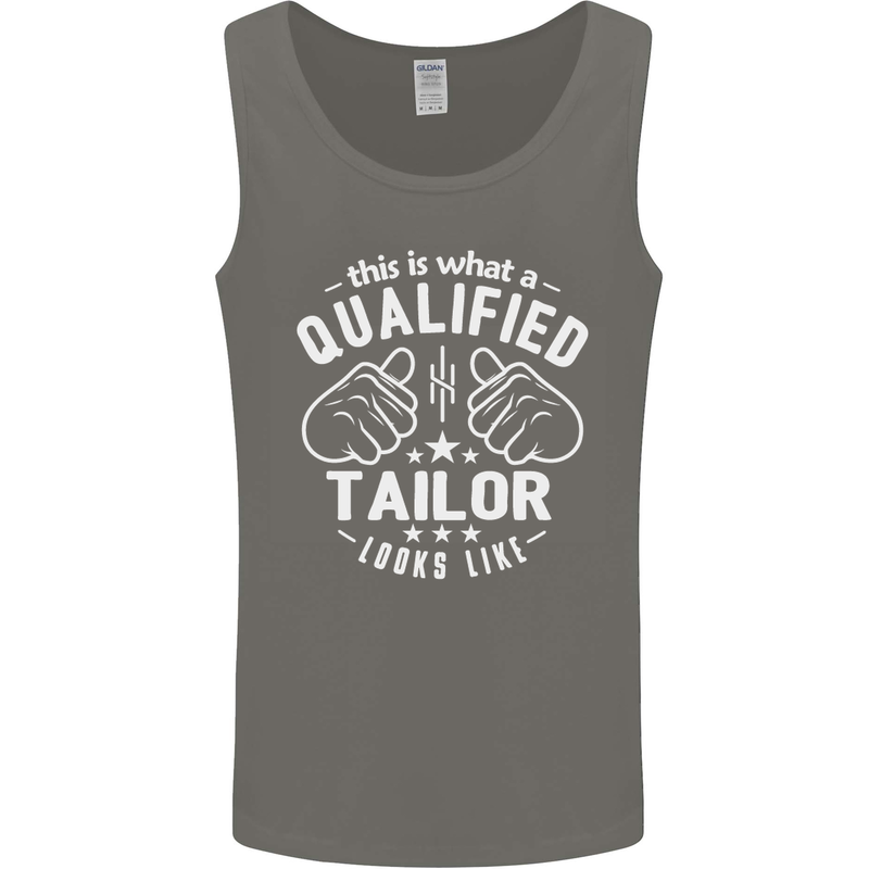 This Is What a Qualified Tailor Looks Like Mens Vest Tank Top Charcoal