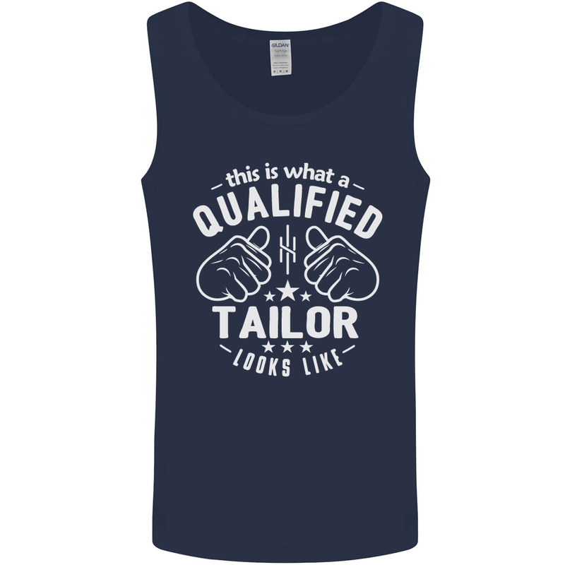 This Is What a Qualified Tailor Looks Like Mens Vest Tank Top Navy Blue
