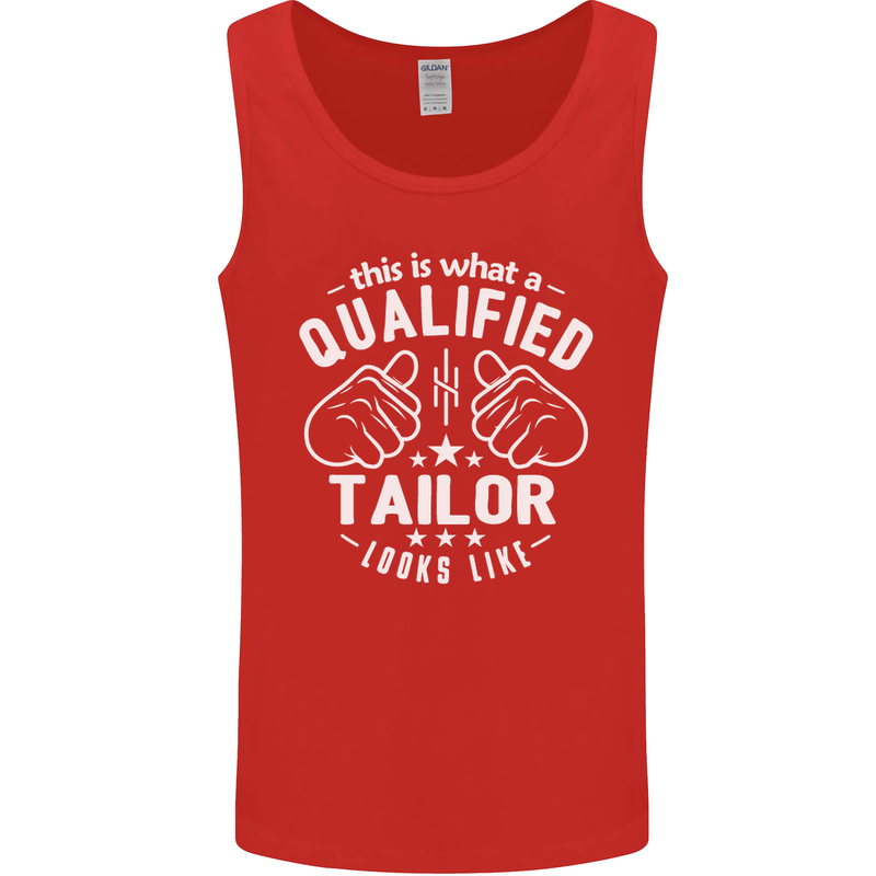 This Is What a Qualified Tailor Looks Like Mens Vest Tank Top Red