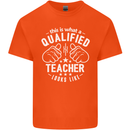 This Is What a Qualified Teacher Looks Like Mens Cotton T-Shirt Tee Top Orange