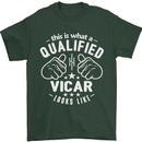 This Is What a Qualified Vicar Looks Like Mens T-Shirt Cotton Gildan Forest Green