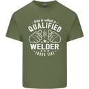 This Is What a Qualified Welder Looks Like Mens Cotton T-Shirt Tee Top Military Green