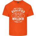 This Is What a Qualified Welder Looks Like Mens Cotton T-Shirt Tee Top Orange