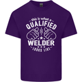 This Is What a Qualified Welder Looks Like Mens Cotton T-Shirt Tee Top Purple