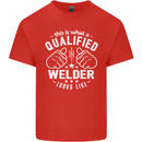 This Is What a Qualified Welder Looks Like Mens Cotton T-Shirt Tee Top Red