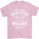 This Is What a Qualified Welder Looks Like Mens T-Shirt Cotton Gildan Light Pink
