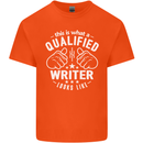 This Is What a Qualified Writer Looks Like Mens Cotton T-Shirt Tee Top Orange
