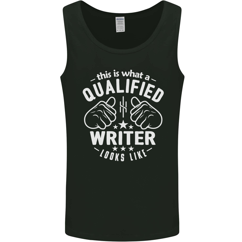This Is What a Qualified Writer Looks Like Mens Vest Tank Top Black