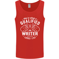 This Is What a Qualified Writer Looks Like Mens Vest Tank Top Red