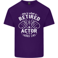 This Is What a Retired Actor Looks Like Mens Cotton T-Shirt Tee Top Purple